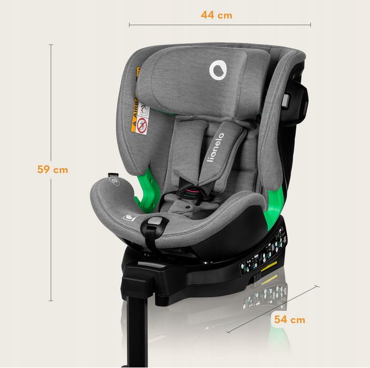 Κάθισμα Αυτοκινήτου Harmony i-Size 40-150 cm isofix Green Olive Leather Lionelo