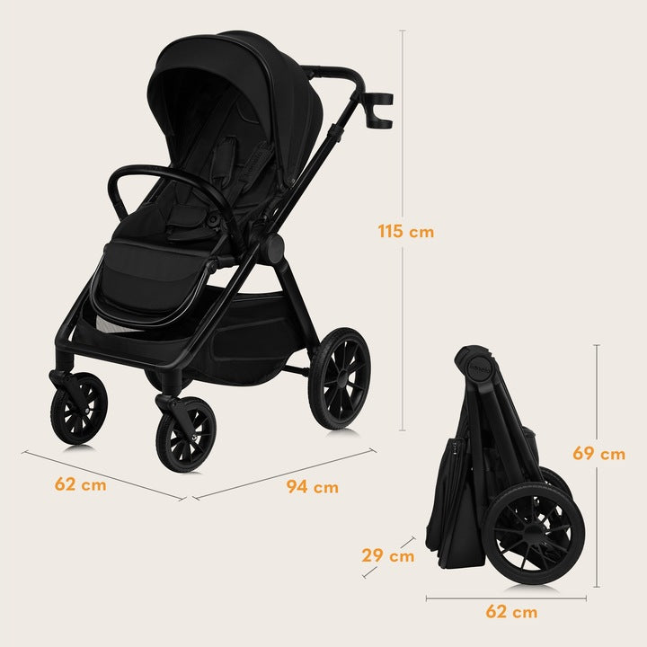 Καρότσι Layla 2 σε 1 Black Lionelo