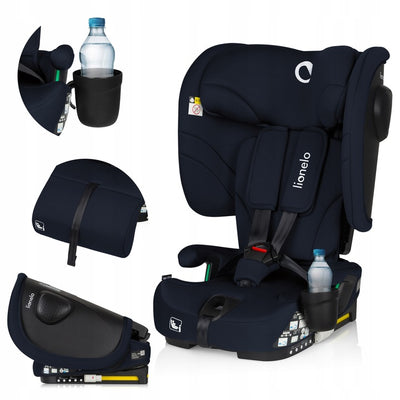 Αναδιπλούμενο Κάθισμα Αυτοκινήτου Nelly Blue Navy i-Size Isofix 76-150cm Lionelo