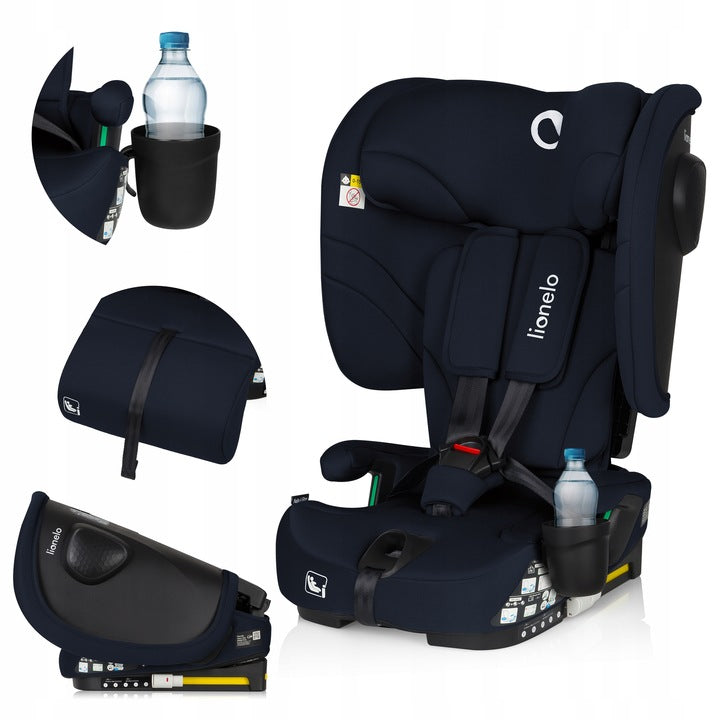 Αναδιπλούμενο Κάθισμα Αυτοκινήτου Nelly Blue Navy i-Size Isofix 76-150cm Lionelo