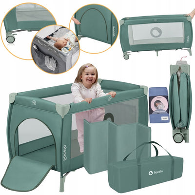 Παρκοκρέβατο Stefi Plus Olive Green Lionelo