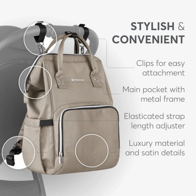 Τσάντα Πλάτης - Αλλαξιέρα Siena Beige KikkaBoo