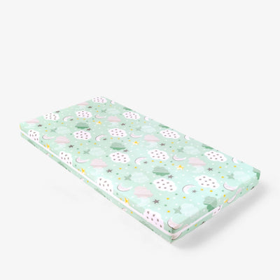 Βρεφικό Στρώμα Κούνιας Fantasia Plus Clouds Mint 120x60cm KikkaBoo