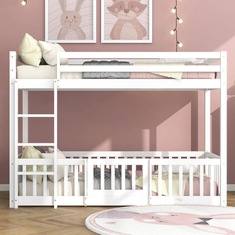 Παιδική Κουκέτα Playkid Με Παρκάκι Λευκό 190x90cm