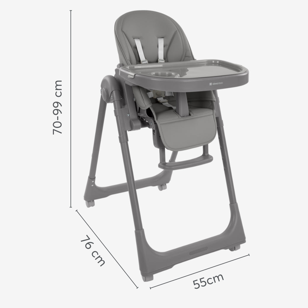 Καρεκλάκι Φαγητού Pastello 2 Grey KikkaBoo