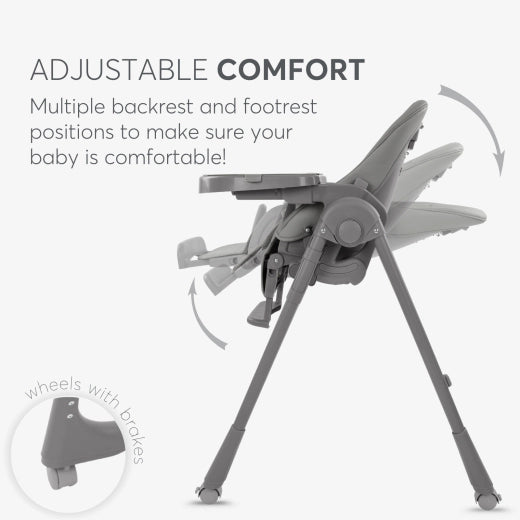 Καρεκλάκι Φαγητού Pastello 2 Grey KikkaBoo