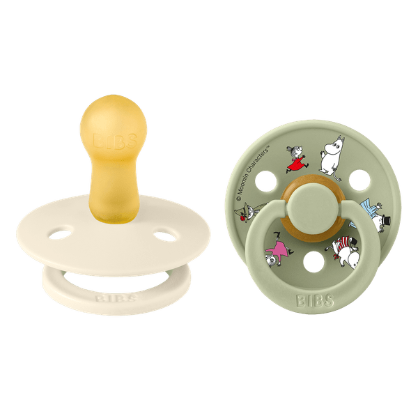 Πιπίλα Moomin Colour Latex Friends Ivory / Sage 6+m 2τμχ