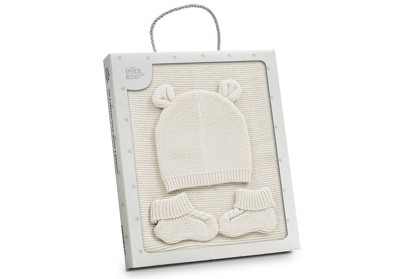 Σετ Δώρου Beige 0-6m 3τμχ