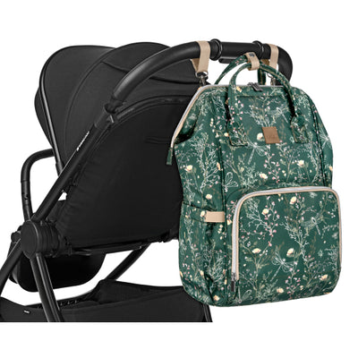 Τσάντα Πλάτης - Αλλαξιέρα Siena Luxe Secret Garden Deep Green KikkaBoo