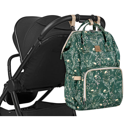 Τσάντα Πλάτης - Αλλαξιέρα Siena Luxe Secret Garden Deep Green KikkaBoo