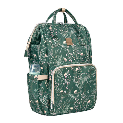 Τσάντα Πλάτης - Αλλαξιέρα Siena Luxe Secret Garden Deep Green KikkaBoo