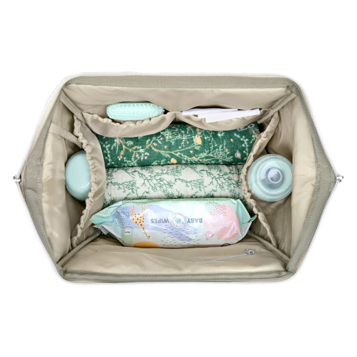 Τσάντα Πλάτης - Αλλαξιέρα Siena Luxe Secret Garden Deep Green KikkaBoo