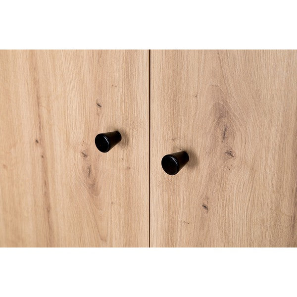 Δίφυλλη Ντουλάπα Paulina Φυσικό Ξύλο/Γκρι