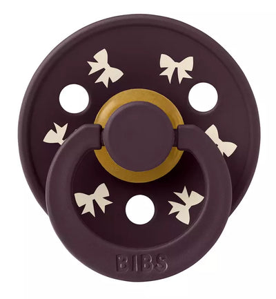 Πιπίλα Colour Latex Holiday Bow Ivory/ Plum 2τμχ