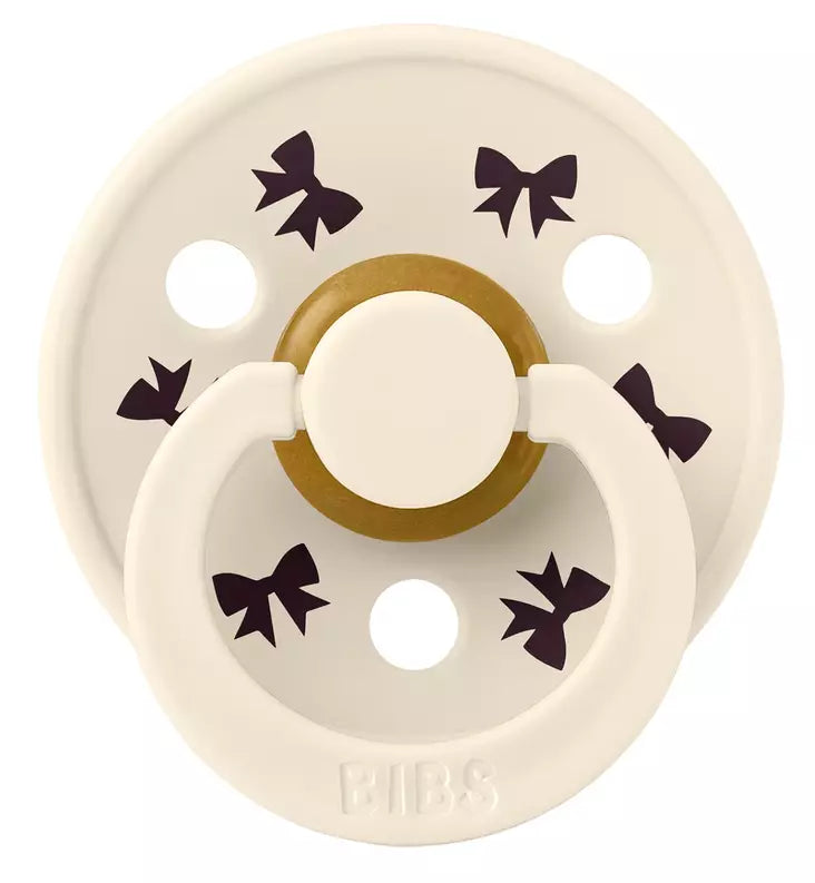 Πιπίλα Colour Latex Holiday Bow Ivory/ Plum 2τμχ