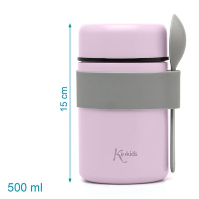 Θερμοδοχείο Φαγητού Με Κουταλάκι 500ml Λιλά
