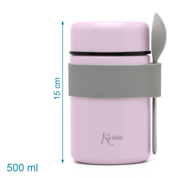 Θερμοδοχείο Φαγητού Με Κουταλάκι 500ml Λιλά