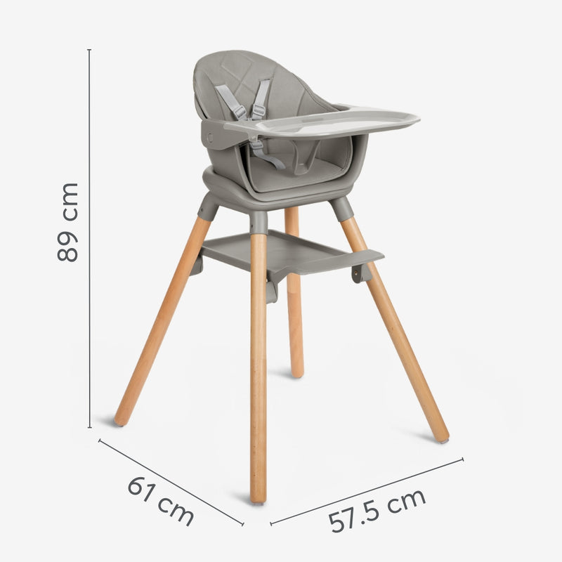 Καρεκλάκι Φαγητού 6 σε 1 Woody Beige KikkaBoo