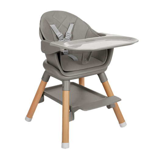 Καρεκλάκι Φαγητού 6 σε 1 Woody Grey KikkaBoo