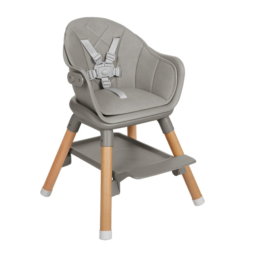 Καρεκλάκι Φαγητού 6 σε 1 Woody Grey KikkaBoo