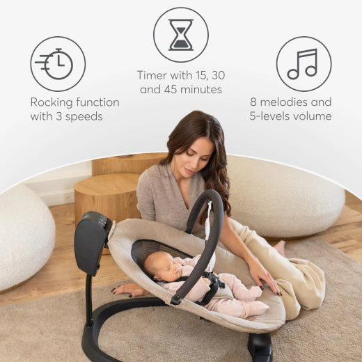 Ηλεκτρική Κούνια Ρηλάξ Zazu Beige KikkaBoo