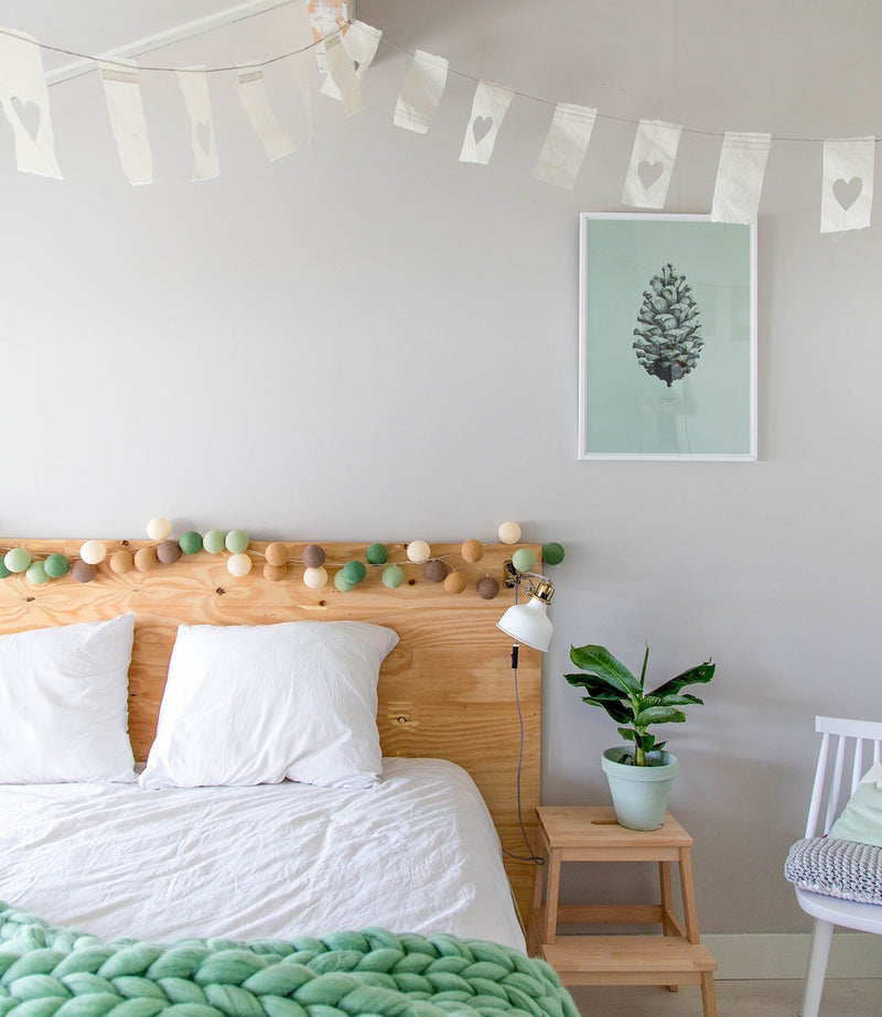 Cotton Ball Lights Φωτιστικό Γιρλάντα Forest Green
