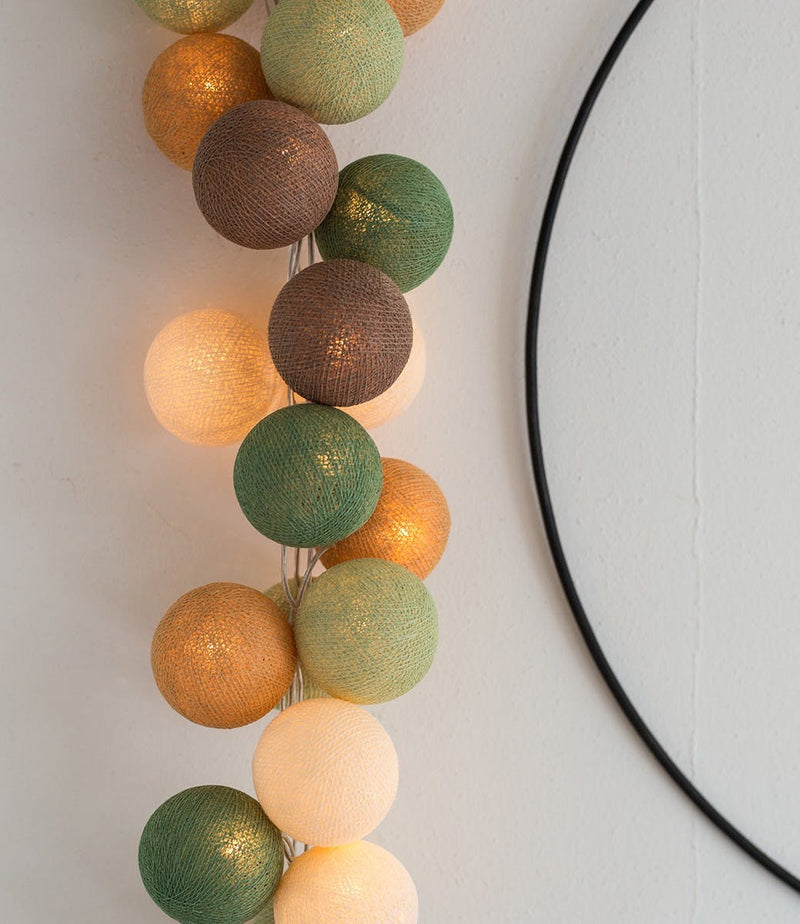 Cotton Ball Lights Φωτιστικό Γιρλάντα Forest Green