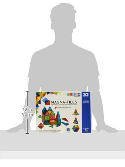 Magna-Tiles Μαγνητικό Παιχνίδι 32 Κομματιών Clear Colors