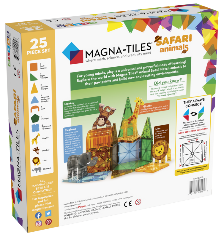 Magna-Tiles Μαγνητικό Παιχνίδι 25 Κομματιών Safari