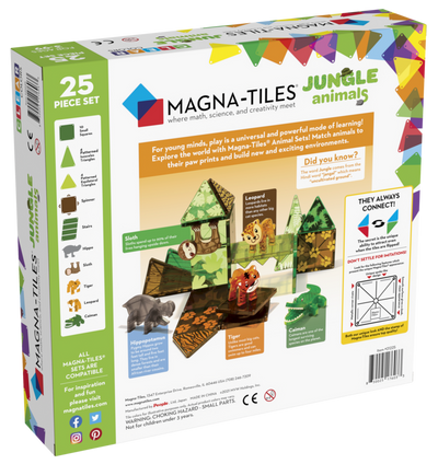Magna-Tiles Μαγνητικό Παιχνίδι 25 Κομματιών Jungle