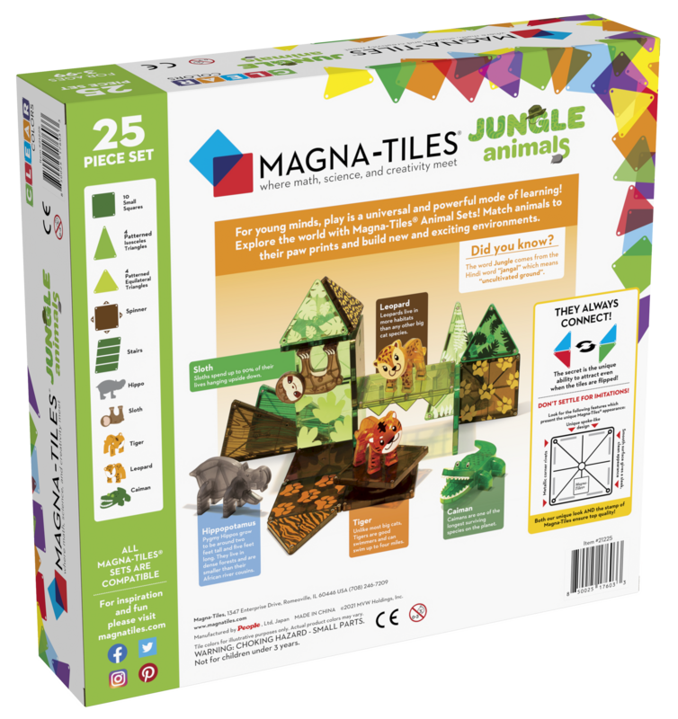 Magna-Tiles Μαγνητικό Παιχνίδι 25 Κομματιών Jungle