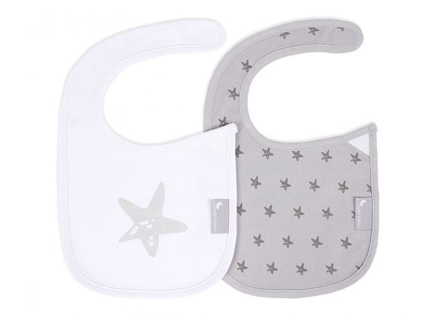 Σαλιάρα Με Velcro Estrella Grey Σετ 2τμχ Interbaby