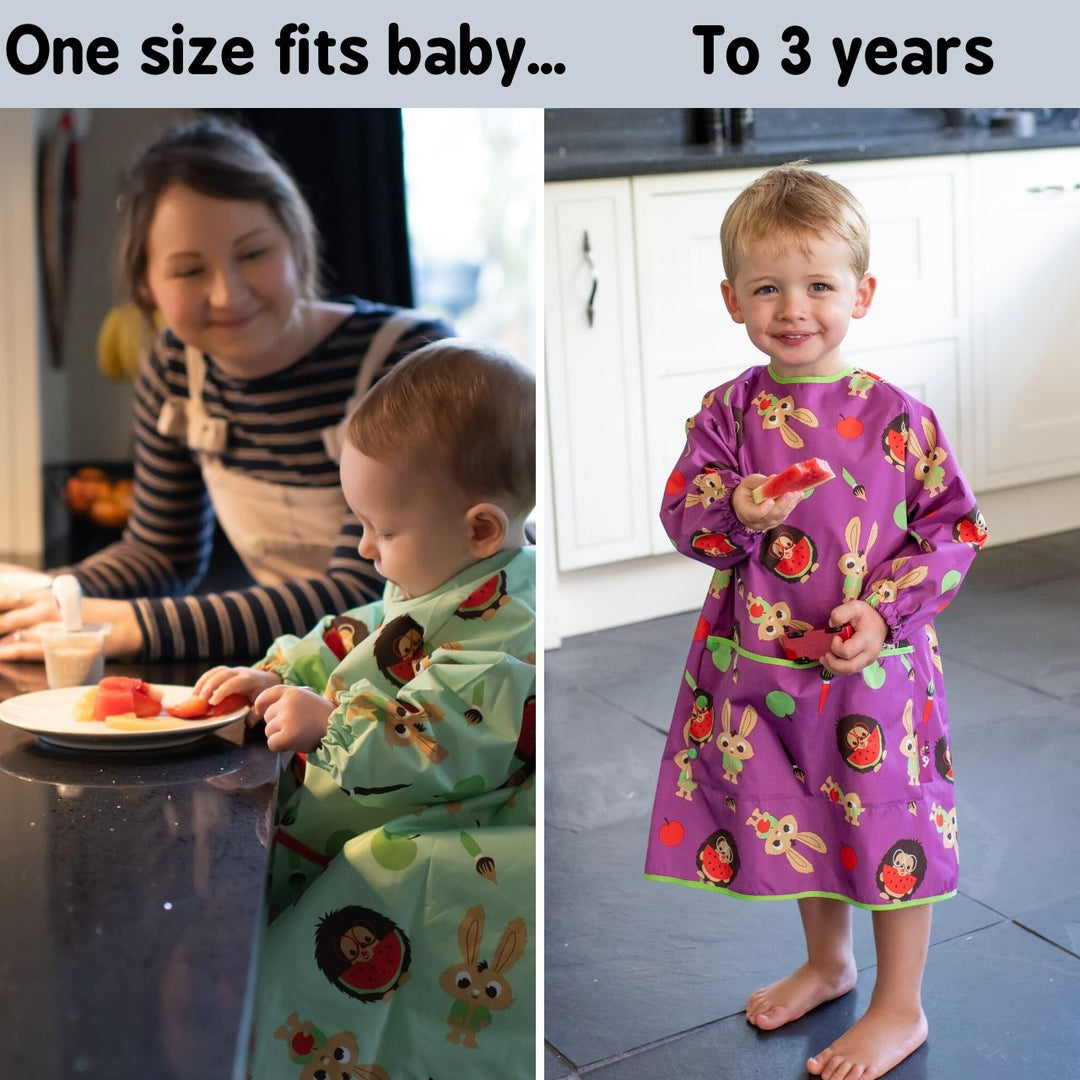 Μακριά Σαλιάρα Με Μανίκια Coverall Plum Purple 6m-3 Ετών