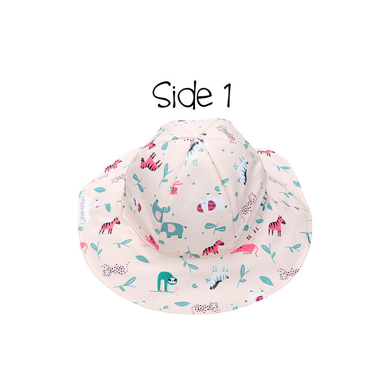 Καπέλο Διπλής Όψης UPF 50+ Pink Zoo 6m- 2 ετων