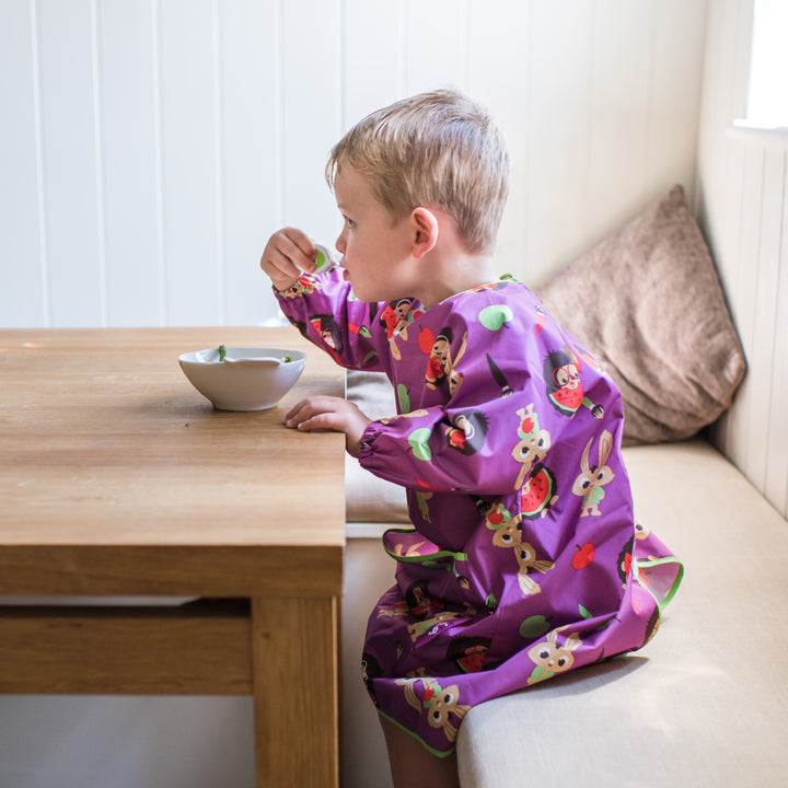 Μακριά Σαλιάρα Με Μανίκια Coverall Plum Purple 6m-3 Ετών