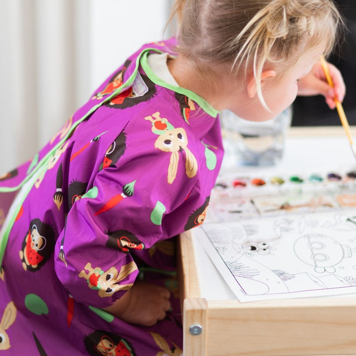 Μακριά Σαλιάρα Με Μανίκια Coverall Plum Purple 6m-3 Ετών