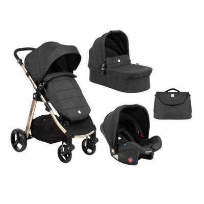 Καρότσι Ugo 3 σε 1 Black Melange