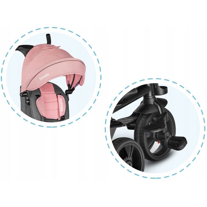Τρίκυκλο Haari 4 Σε 1 Bubblegum Lionelo