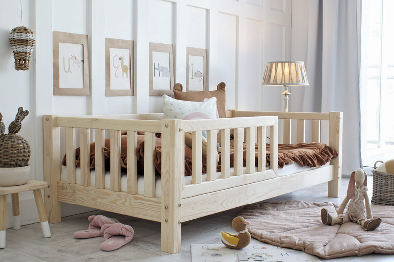 Παιδικό Κρεβάτι Basic Love από Φυσικό ξύλο 190x90cm ( 10εκ ποδαράκι) - 10% Έκπτωση Στο Στρώμα