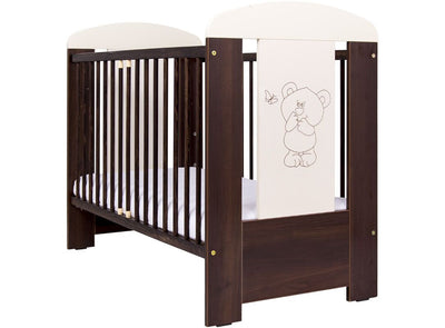 Βρεφικό Κρεβάτι Bear & Butterfly Dark Nut-Ecru 60x120cm Drewex - 10% Έκπτωση στο Στρώμα