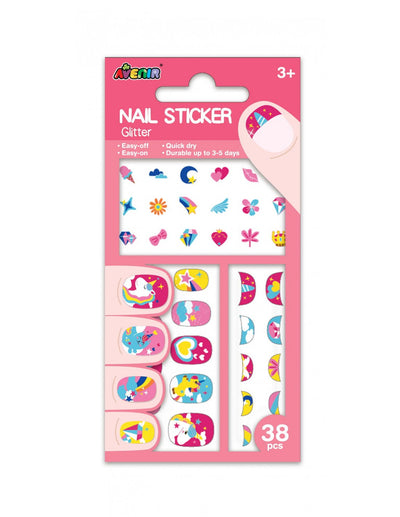 Nail Sticker Unicorns Glitter 38τεμ.