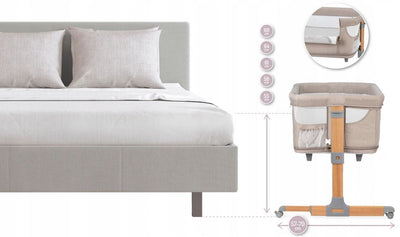 Λίκνο Συγκοίμησης 4 Σε 1 Momi Smart Bed Gray