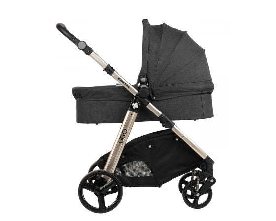 Καρότσι Ugo 3 σε 1 Black Melange